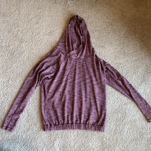Lululemon heather maroon hoodie, size 4. Barely worn